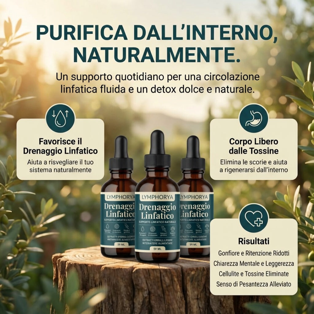 Gocce di benessere per il drenaggio linfatico